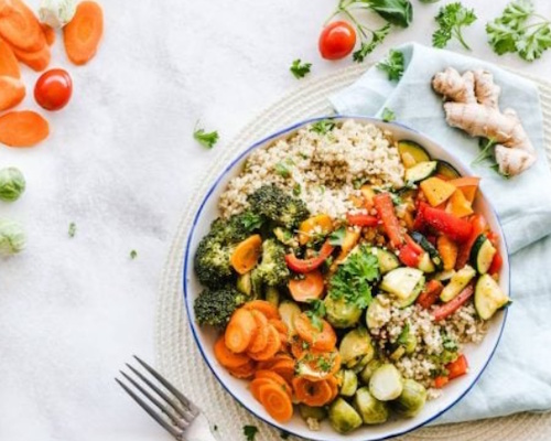 Plato saludable sin azúcar